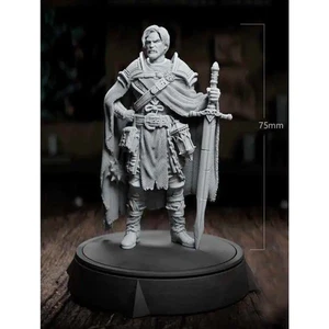 Kit Modelo Impresión 3D 1/24 75mm Guerrero Caballero Medieval Fantasía Sin Pintar - Imagen 1 de 2