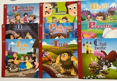 Lot 9 livres Phidal Les petits contes Français French Enfants Children Classics - Image 1 of 4