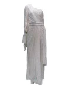 MARIA LUCIA HOHAN Ladies Beige Silk Ball Gown Midi Dress UK10 RRP 1700 - Picture 1 of 8