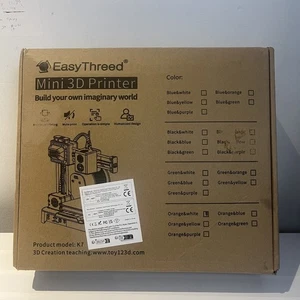 New In Box EasyThread Mini 3d Printer - Model K7 - Orange And White - - Picture 1 of 5