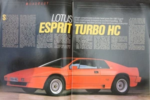Original 1987 Motor extracted mag road test: LOTUS ESPRIT TURBO HC - Imagen 1 de 2