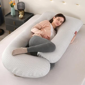Almohadas de embarazo Almohada de maternidad de cuerpo completo en forma de U para soporte para embarazadas - Imagen 1 de 8