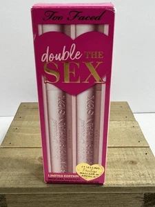 TOO FACED DOUBLE THE SEX BETTER THAN SEX MASCARA (2 PER CONFEZIONE) NUOVO CON SCATOLA LE - Foto 1 di 6