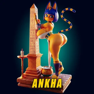 Sexy Ankha Super Chubby Miniature Garage Kit - Picture 1 of 5