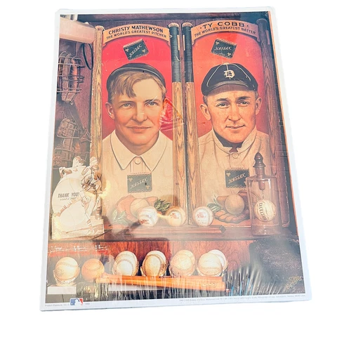 Ty Cobb Christy Mathewson Collage Poster 1993 Baseball new sealed 11x14 Sports Cover