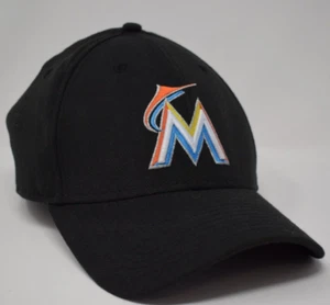 Miami Marlins MLB New Era 39Thirty Flex-Fit Hat Black Size Large XLarge - Picture 1 of 9