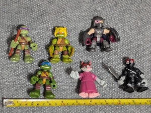 TMNT Teenage Mutant Ninja Turtles Half Shell Heroes Mini Figures Lot Playmates - Picture 1 of 9