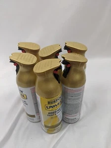 6 Rust-Oleum Universal All Purpose Spray Paint Aged Metallic Vintage Gold 11 Oz - Picture 1 of 10