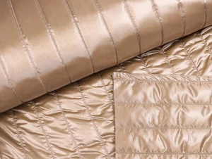STEPPSTOFF Stepper Steppfutter wattiert längs gesteppt BEIGE EUR 23,98/m - Bild 1 von 3