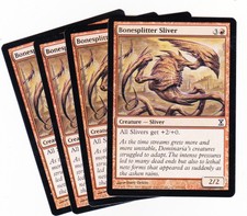 4 x Bonesplitter Sliver common creature from Time Spiral (MTG)