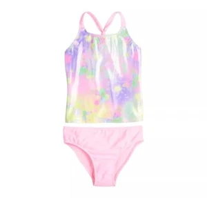 Breaking Waves - UPF 50+ Tankini Swim Top & Scoop Swim Bottoms - Multi-color - Picture 1 of 4