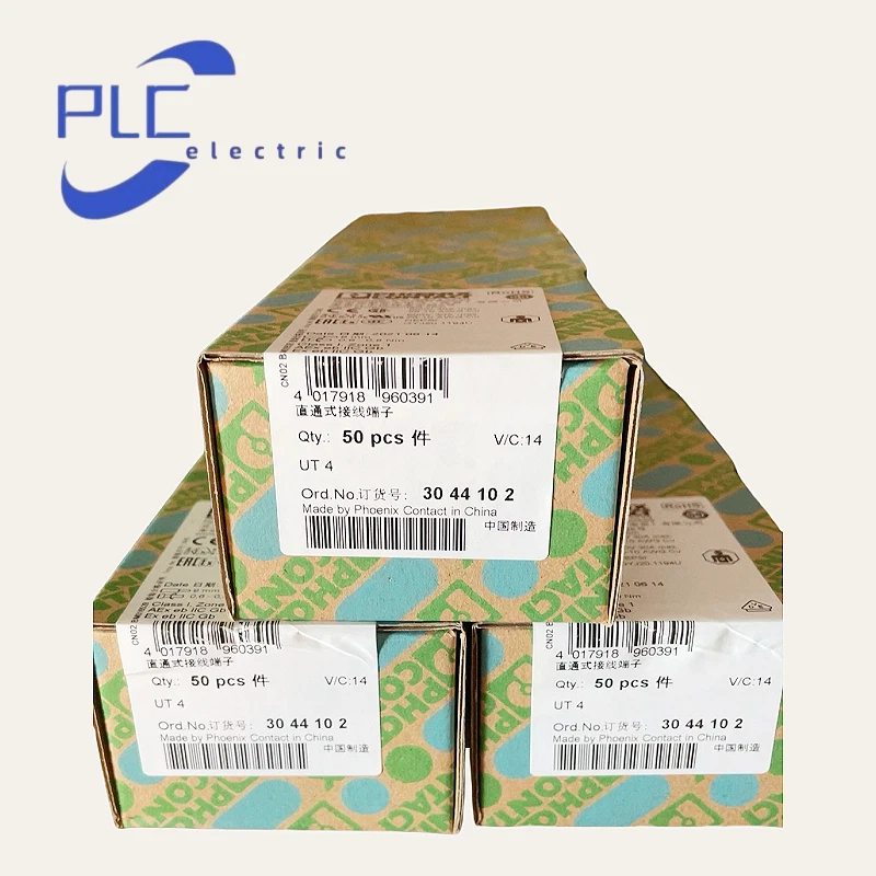 3044102 10PCS NEW Phoenix UT 4 Straight-through Terminal 1000V 32A 2Ports - Image 1 of 3