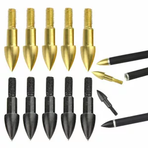 12X Archery 60-100gr Arrowheads Broadheads Bullet Tips Points Target Bow Hunting - Picture 1 of 14