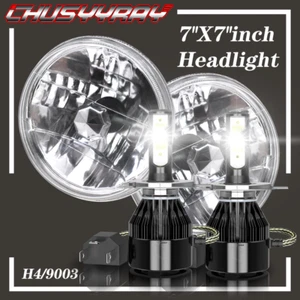 Paquete de 2 faros LED redondos de 7" luz alta/lo para Jeep Wrangler JK TJ CJ LJ 1997-2018 - Imagen 1 de 12
