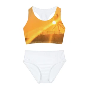 Girls Two Piece Swimsuit (AOP) - Picture 1 of 6