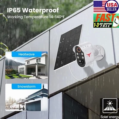 Solar Security Cameras Wireless Indoor/Outdoor Surveillance , Human Detection - Image 1 of 4