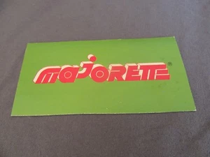 974F Majorette Advertising Cardboard Green 4 11/16X2 3/8in - Picture 1 of 2