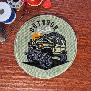 Nature Patch Outdoor Lifestyle Off Road Driving Wild Embroidered Iron On 3.25" - Picture 1 of 3