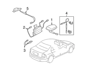 2004 ACURA TL RADIO ANTENNA XM *NH603P* (White Diamond Pearl) 39150-SEP-A01ZD - Bild 1 von 4