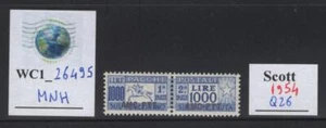 WC1_26495. TRIESTE FTT. Valuable 1000 Lire 1954 parcel post stamp. Sc.Q26. MNH - Picture 1 of 1