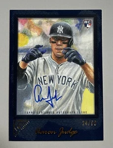 2017 Aaron Judge Topps Gallery Rookie. On Card Navy Color Match AUTO 24/50 - Picture 1 of 4