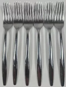6 Pc REVELATION Forks Lot W M Rogers Mfg Co USA Stainless Flatware Replacements - Picture 1 of 5
