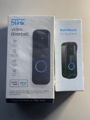 Blink Smart Video Doorbell HD Audio & Video Motion & Chime Wireless + Wall Mount - Image 1 of 2