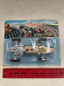 Vintage plastic friction powered RACING CAR Hong Kong PETREL TOYS? Sealed Card - Picture 1 of 6