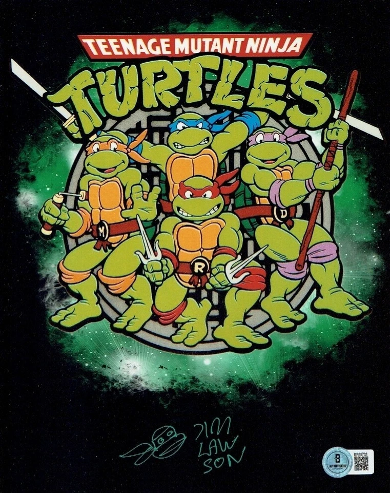 Foto autografiada de Jim Lawson Teenage Mutant Ninja Turtle 8x10 Beckett holo- Foto 1 de 1