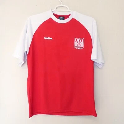 Rojo y Blanco LMYA XARA Fútbol Raglán Hombre Top Talla Grande Foto 1 de 4