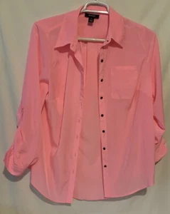 Silk Like Adjustable Sleeve Blouse Style & Co Size 1X Pit to Pit 23" - Picture 1 of 4