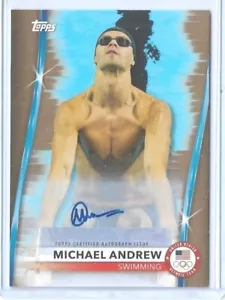 Tarjeta de autógrafo Topps Olympics Michael Andrew Gold 2020 ~ 01/20 natación EE. UU. 2021 - Imagen 1 de 2