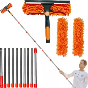 Professional Large Window Cleaner Equipment Glass Cleaning Telescopic Squeegee - Picture 1 of 14