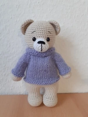 Amigurumi Bär gehäkelt Häkeltiere Handarbeit Spielzeug - Bild 1 von 3