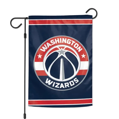 Washigntong Wizards Basketball NBA 12.5X18 Garden Mini Flag 2 Sided Front Yard Cover
