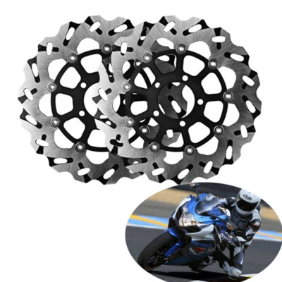 Front Brake Disc Rotors Fit For Suzuki GSXR600 GSXR750 GSXR1000 GSX1300 GSX1400 - Image 1 of 4
