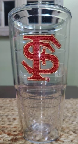 Tervis Tumbler Cup Florida State Seminoles FSU 24 Oz Insulated Cup EUC Football Cover