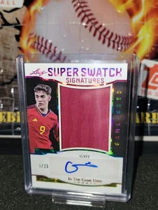 Parche de camiseta con recuerdos autógrafos usados Leaf In The Game 2024 Gavi 3/25 automático - Imagen 1 de 2