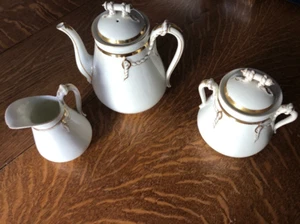HAVILAND LIMOGES TEAPOT SUGAR CREAMER COVERED CASSEROLE DISH - Picture 1 of 19