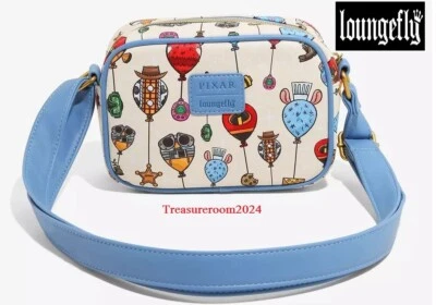 LOUNGEFLY Disney Pixar Balloons Camera Crossbody Bag Purse NEW! - Image 1 of 3