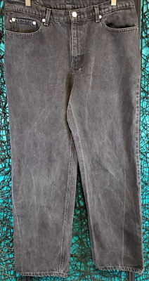 DE COLECCIÓN RALPH LAUREN POLO JEANS MUJER 12 X31" NEGRO SÁBADO CREMALLERA MOSCA Y2K RETRO MAMÁ Foto 1 de 4