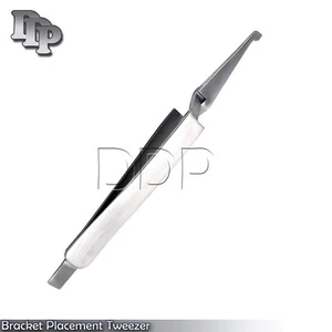 2 Pieces Of Wide Serrated Tips Bracket Placement Tweezer Instruments - Picture 1 of 3