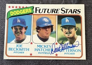 DAVE PATTERSON 1980 TOPPS AUTOGRAPHED SIGNED # 679 DODGERS
