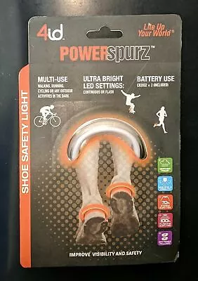 4id Power Spurz LED Heel Light Visibility Aid Heel Clip Safety Walk Run Jog NEW - Image 1 of 4
