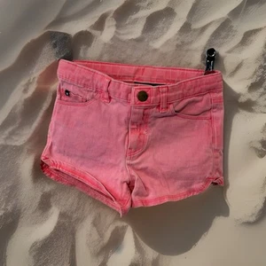 Hurley Girls Surf Skate Shorts Size 6 Hot Pink Super Soft Jean Shorts - Picture 1 of 4