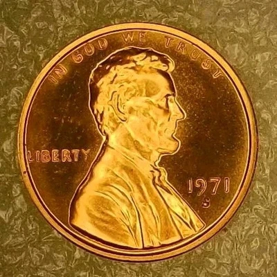 🔥 BU (RD) DCAM 1971-S PROOF LINCOLN CENT DDO / DDR VARIETY - Image 1 of 4