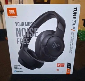 JBL JBLT770NCBLKAM-Z Tune 770NC Noise Cancel OverEar Headphones, Black - Picture 1 of 6
