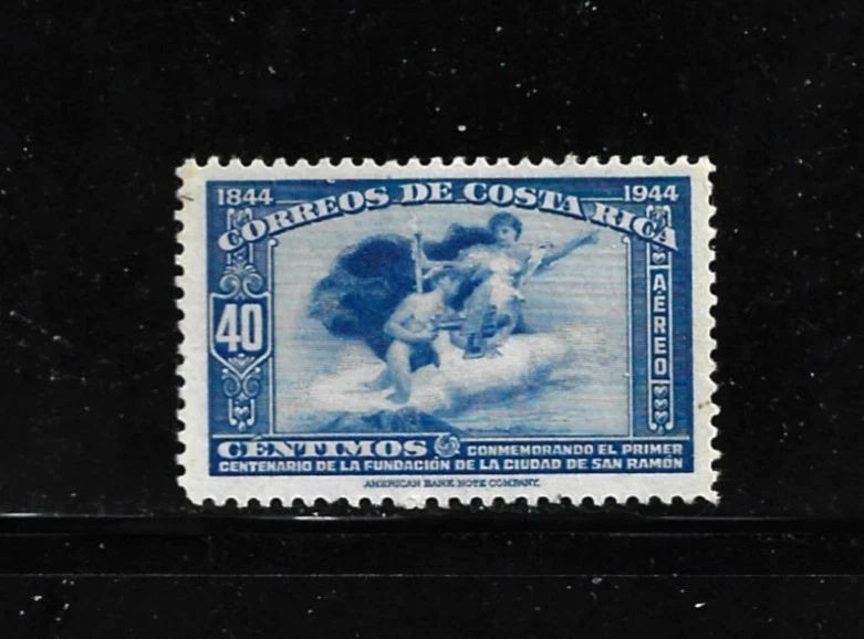 Sello de Costa Rica Scott #C96- 40c-como nuevo/NH-OG-1943-correo aéreo Foto 1 de 1