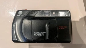 MINOLTA Memory Maker 35mm Compact Point & Shoot Film Camera with Flash - Black - Picture 1 of 4