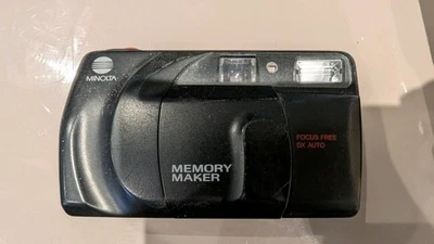 MINOLTA Memory Maker 35mm Compact Point & Shoot Film Camera with Flash - Black - Image 1 of 4